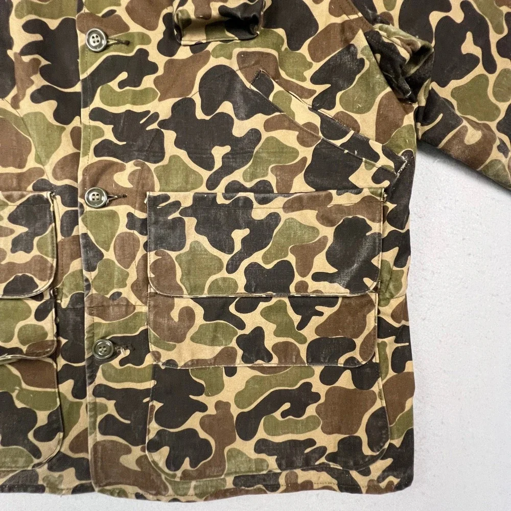 RedHead Bone-Dry Hunting Jacket Mens 44 Green Camo Corduroy Utility Field Coat